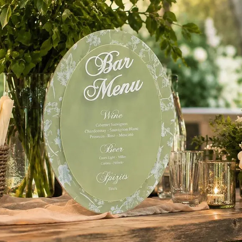 Cocktail Recipe Book - Papan Tanda Koktail 3D OVAL Toile
