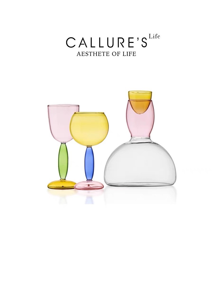 Highball Glass Set - Gelas Wine Callure Highball Warna Merah