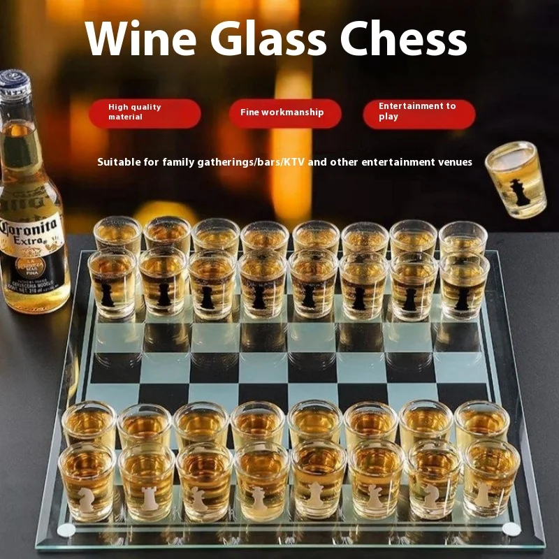 Home Bar Set - Set Gelas Anggur Kaca Transparan Permainan