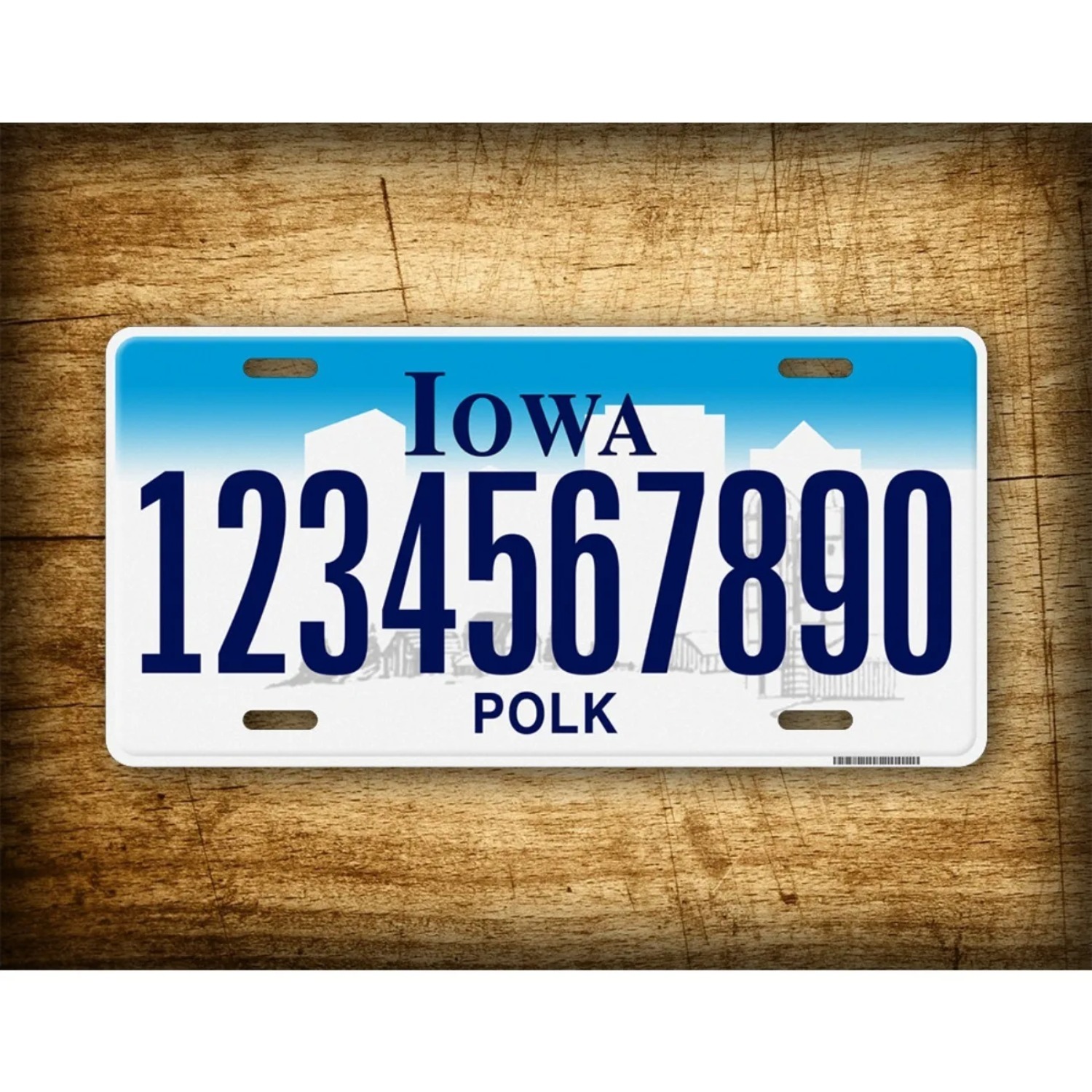 Home Bar Signs - Papan Logam Vintage Iowa yang Dipersonalisasi