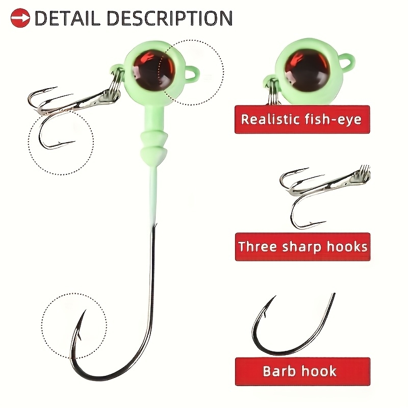 Jigger Double Sided - 5 Buah Kepala Jig Kait Ganda,