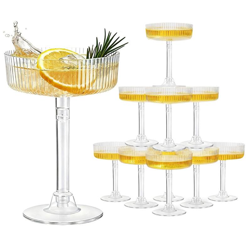 Home Bar Supplies - Cangkir Dessert Martini Plastik Bening 10
