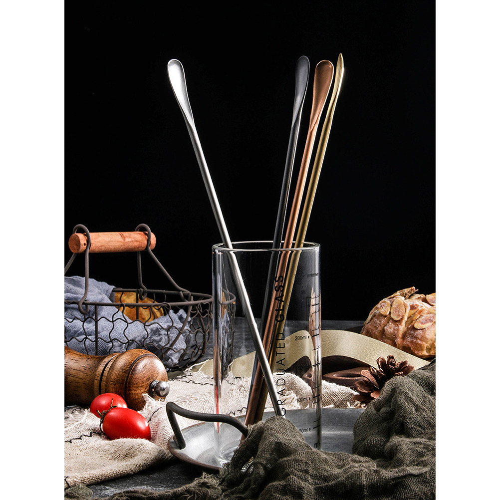 Bar Spoon Twisted - 2Pcs Sendok Koktail Stainless Steel Gagang