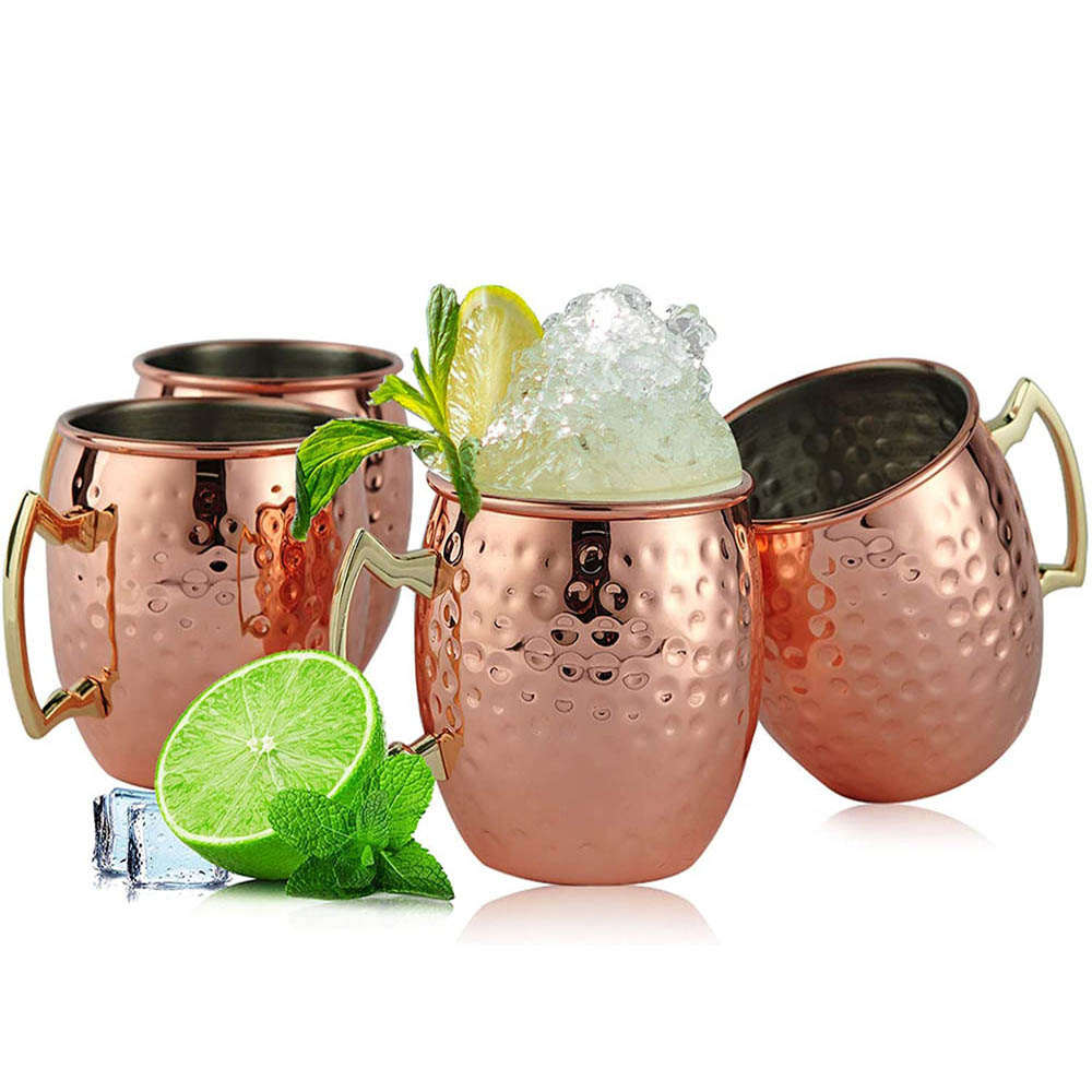 Mule Copper Mug - 2 Buah 100% Buatan Tangan 18Oz