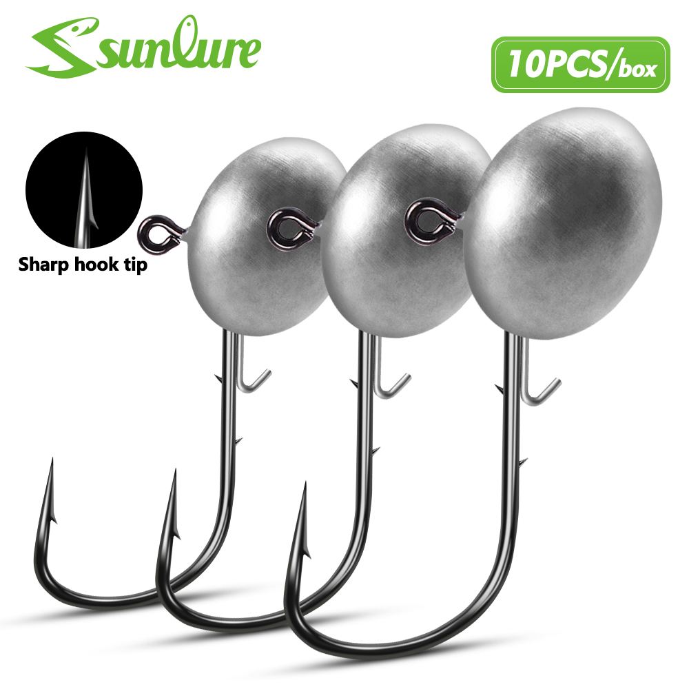 Jigger Double Sided - Sunlure 10PCS/Box Kail Jig Head Oval