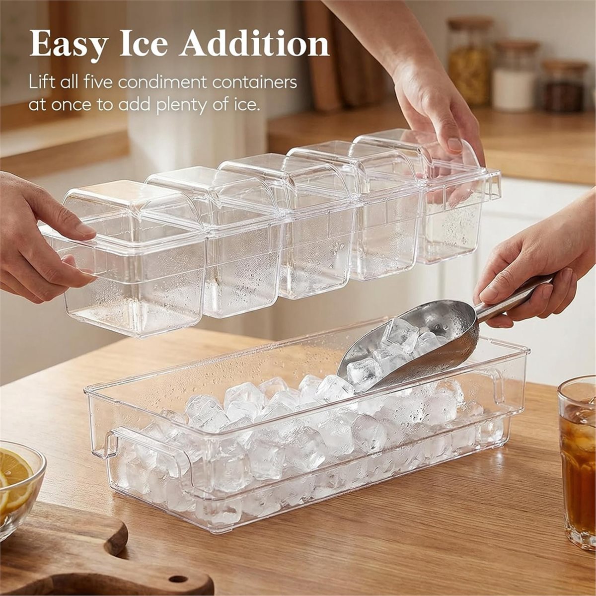Garnish Tray Set - Wadah Bumbu Dingin, Set Penyajian Taco