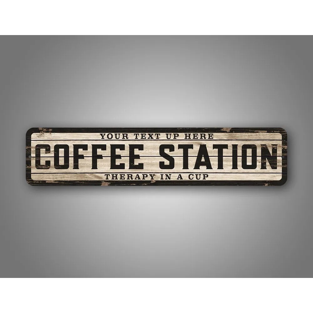 Home Bar And Coffee - Papan Kayu Antik dengan Logo Teks
