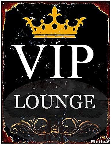 Home Bar Lounge - Papan Tanda Logam Vintage VIP Lounge,