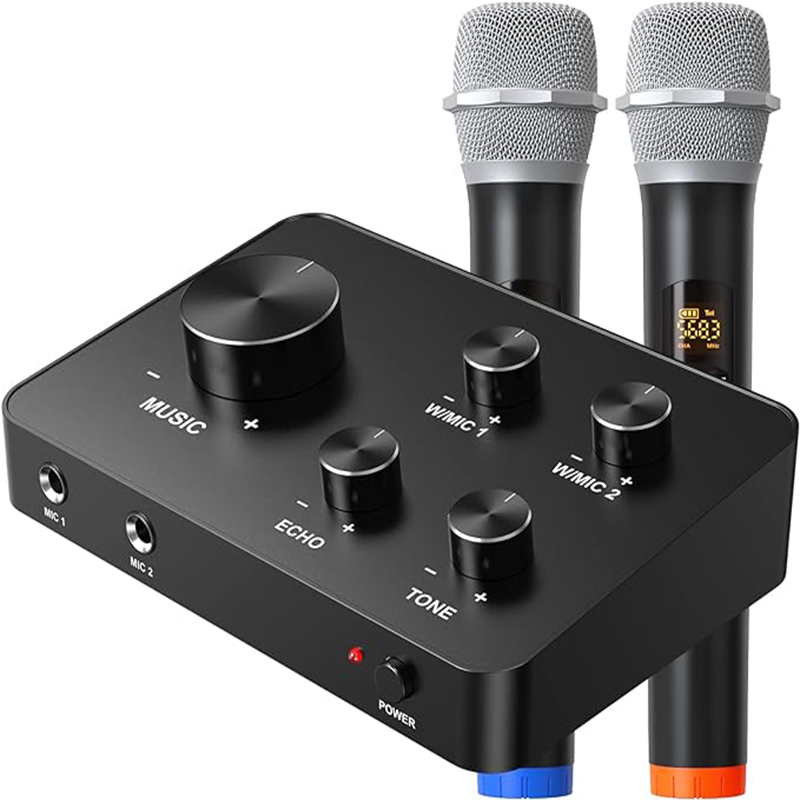 Home Bar And Theater - Sistem Mixer Karaoke Mikrofon Nirkabel Genggam