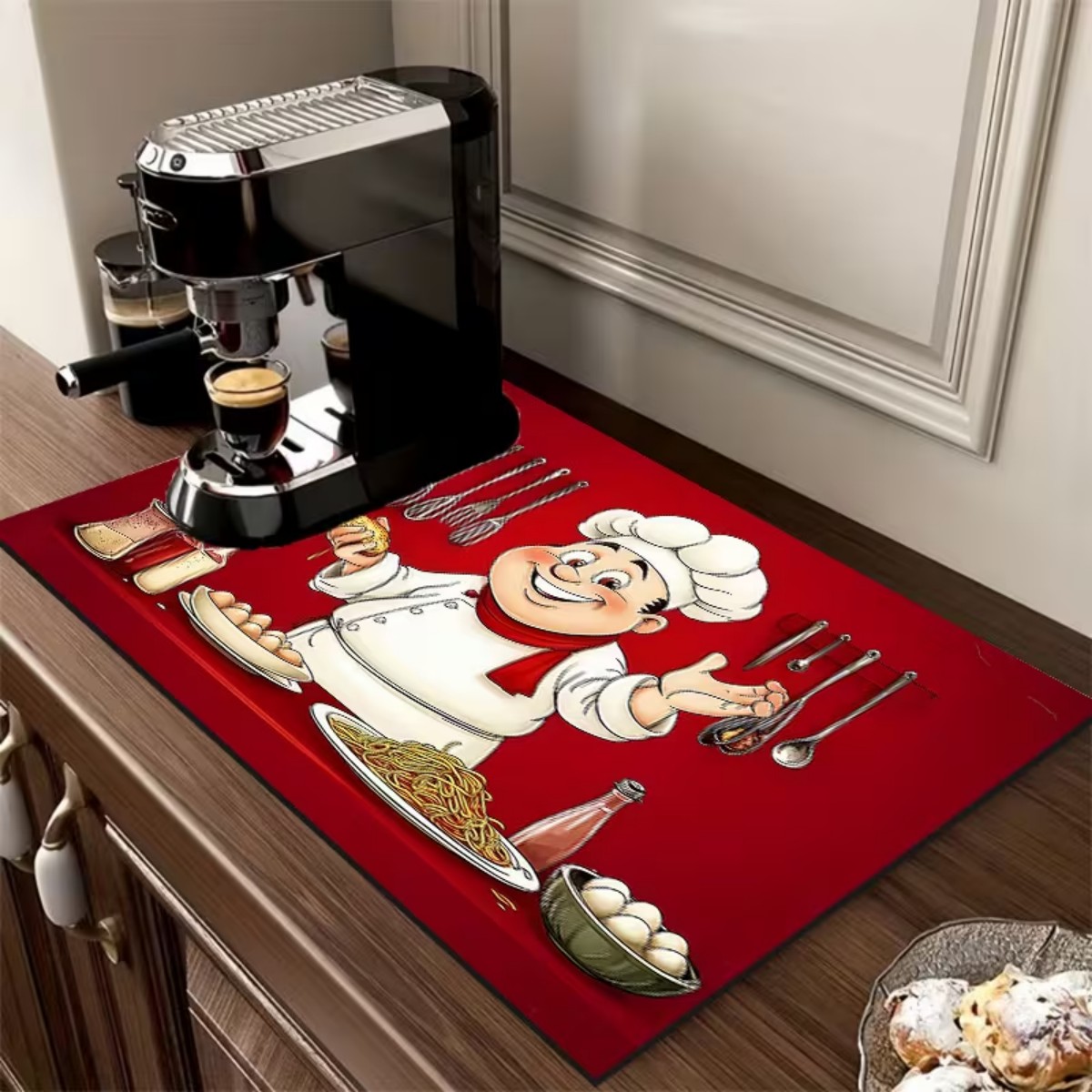Bar Mat Rubber - Alas Piring Dapur Persegi dengan Alas