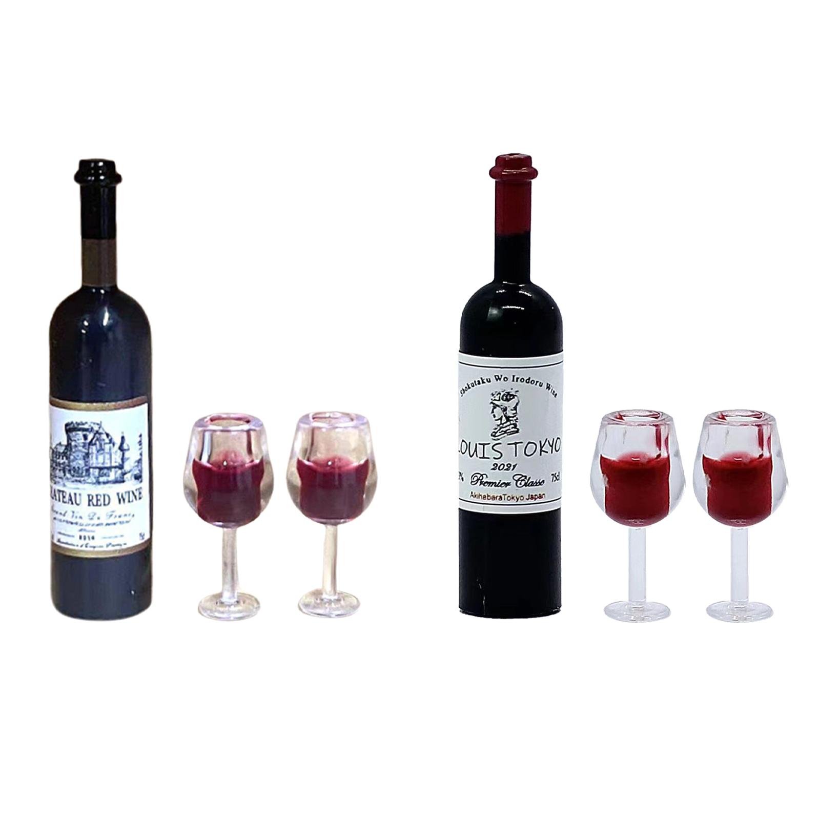 Home Bar Supplies - 1/12 skala rumah boneka cangkir botol