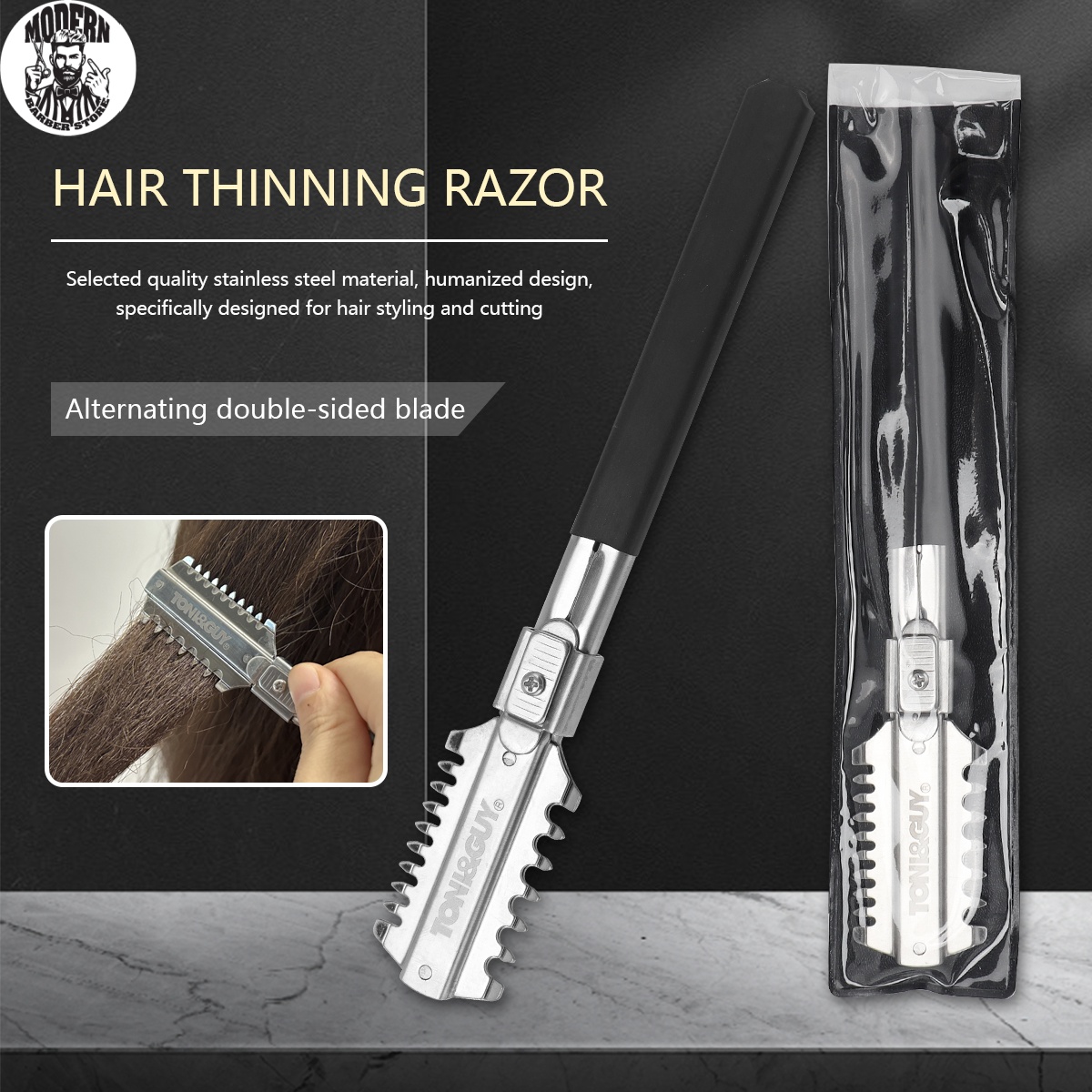 Home Barbershop - Pisau Cukur Rambut Double-Edge Salon, Alat