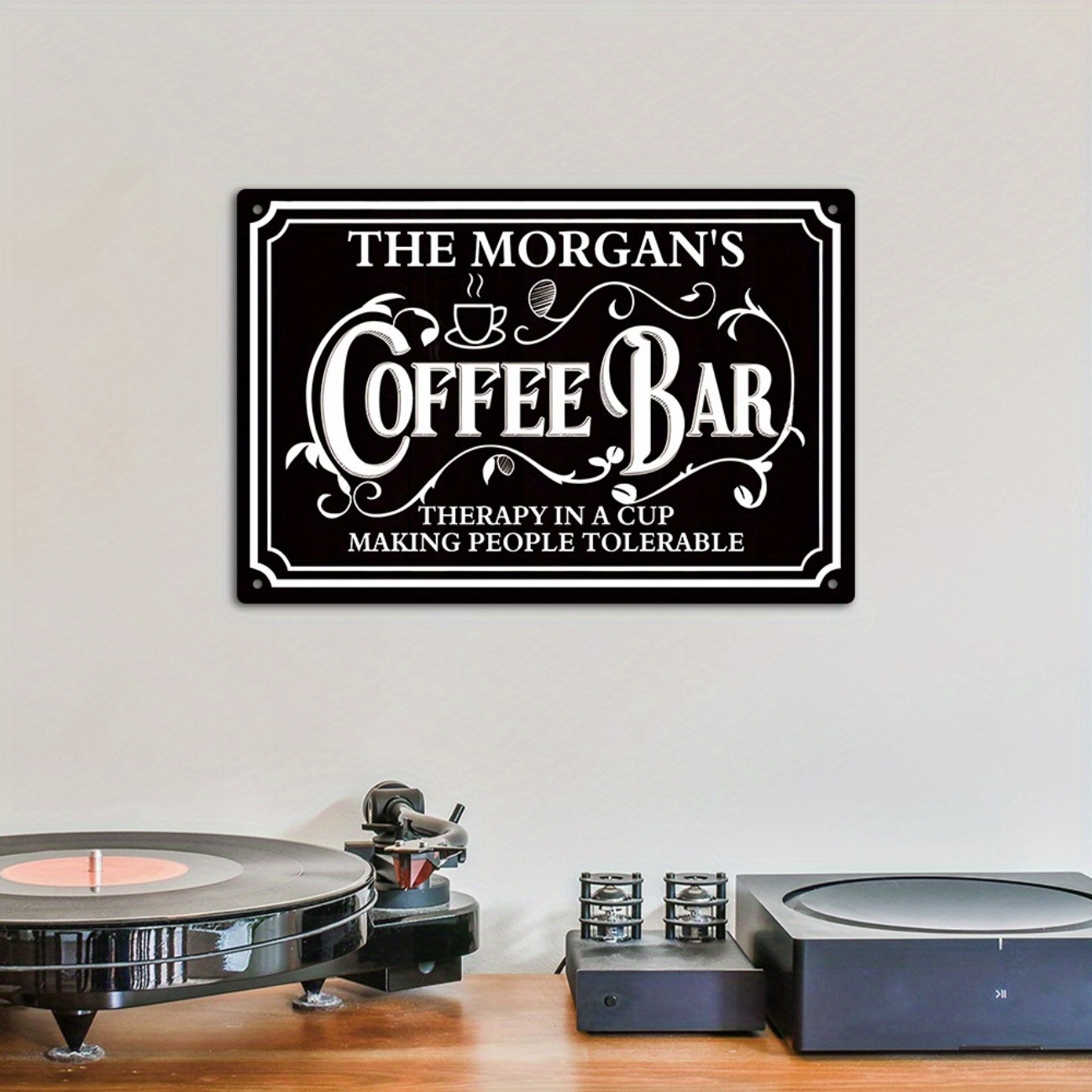 Home Bar And Coffee - 1 Buah Tanda Logam Bar Kopi