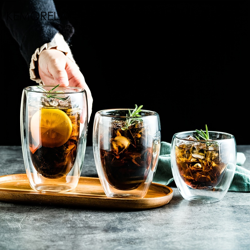 Highball Glass Set - Cangkir minum dinding ganda, cangkir susu