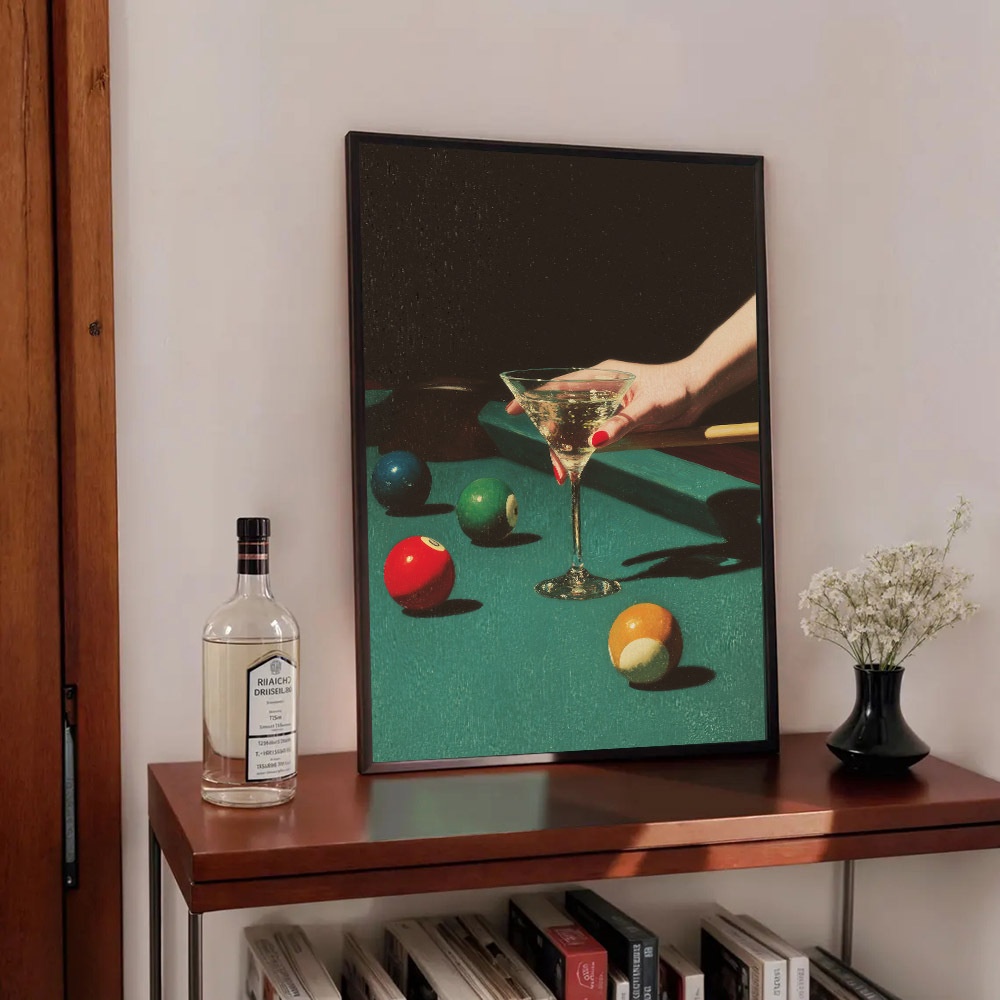 1 Buah Poster Koktail Biliar A - Home Bar Set ulasan dan harga