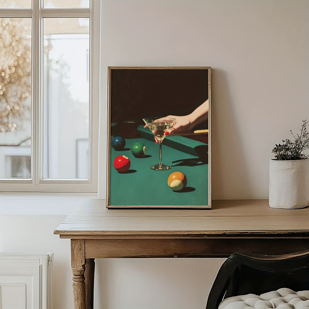 1 Buah Poster Koktail Biliar A - Home Bar Set ulasan dan harga
