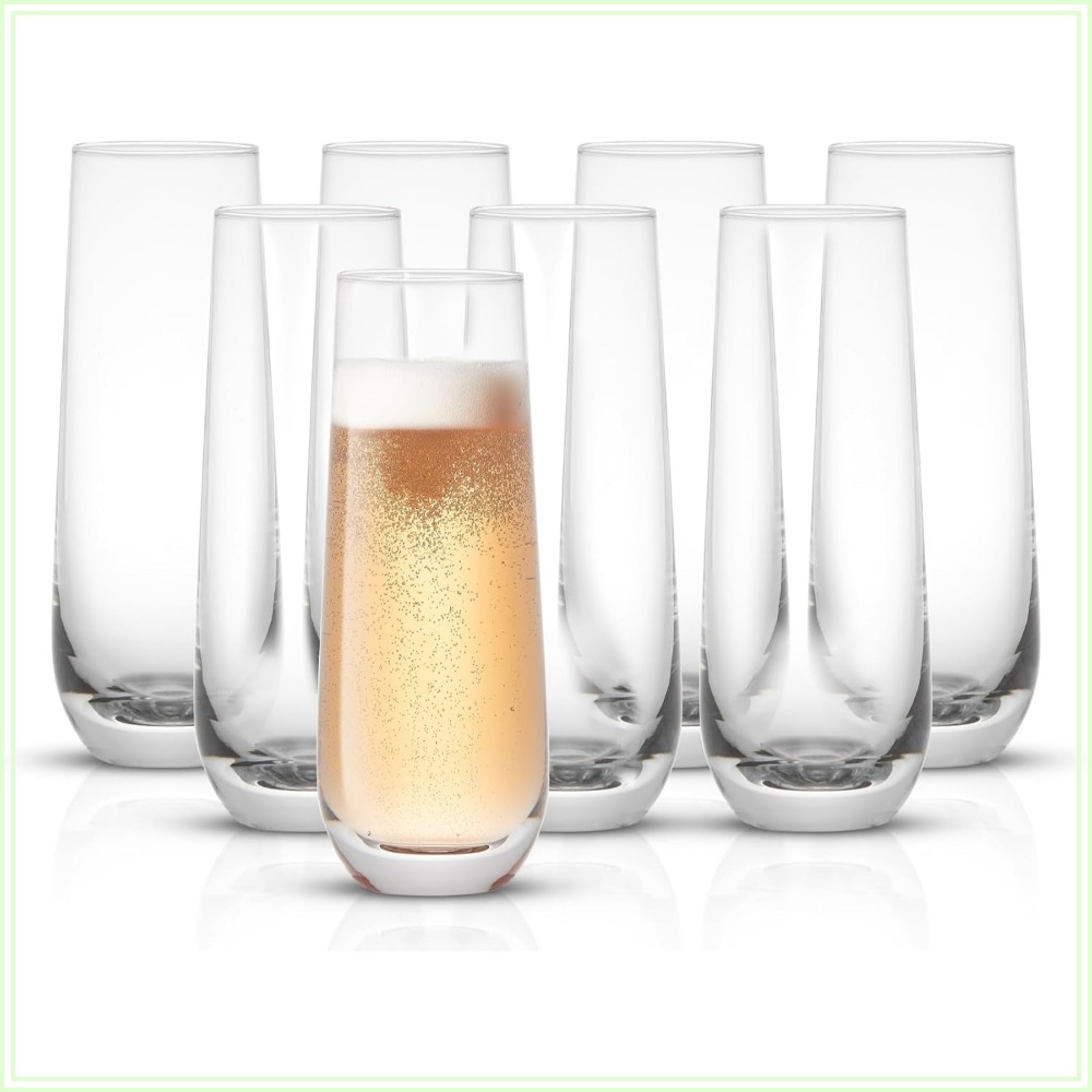 Set 8 Gelas Champagne Tanpa Ta - Highball Glass Set ulasan dan harga