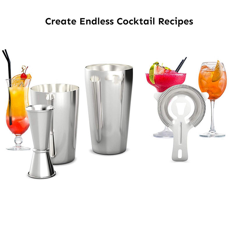 ABJT-Set Pengocok Koktail: Pen - Boston Shaker Set ulasan dan harga