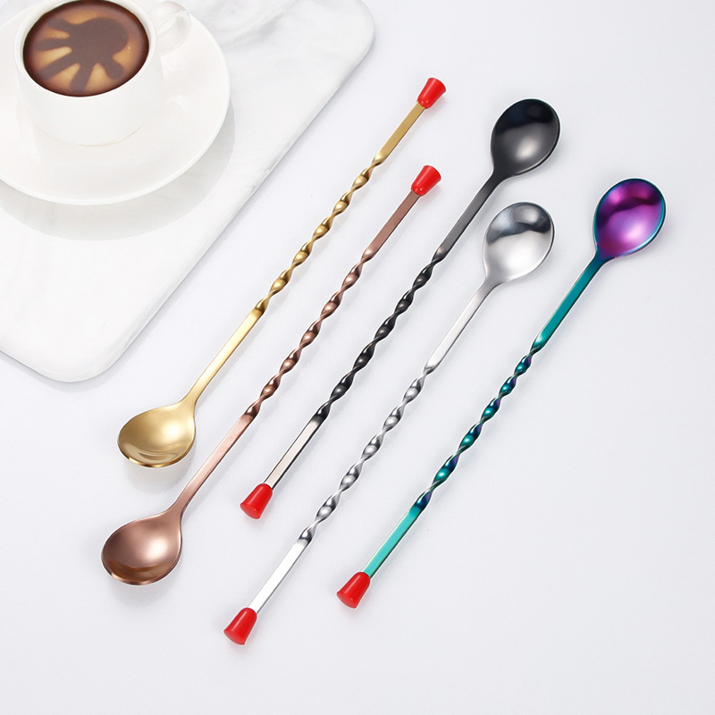 100 Buah/Lot Sendok Pengaduk K - Bar Spoon Twisted ulasan dan harga