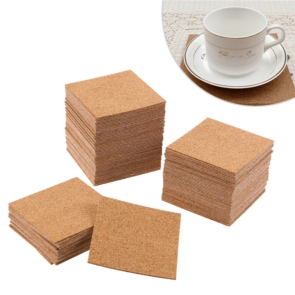 10 buah coaster gabus persegi  - Home Bar Supplies ulasan dan harga