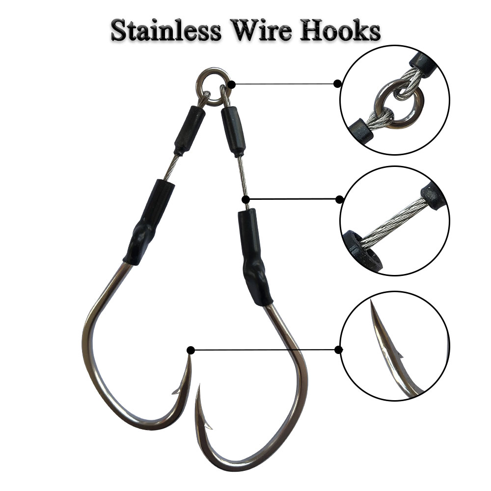 2 pasang/kantong kait Jigging  - Jigger Double Sided ulasan dan harga