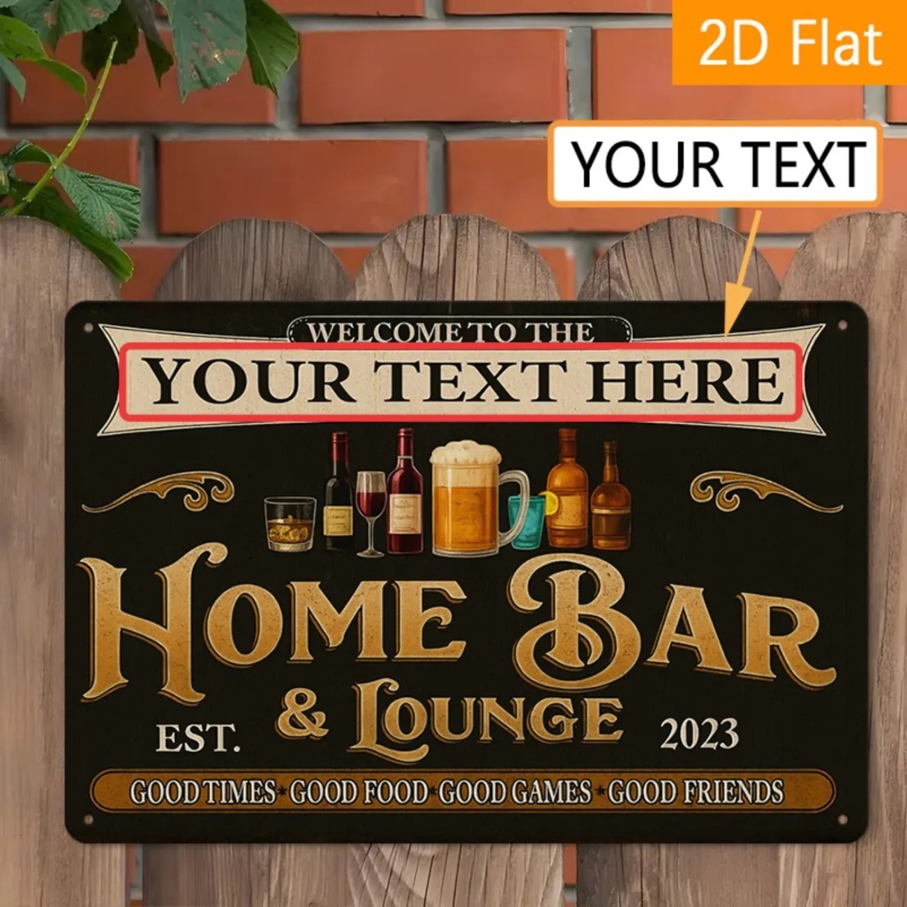 Tanda Logam Vintage untuk Bar  - Home Bar Lounge ulasan dan harga