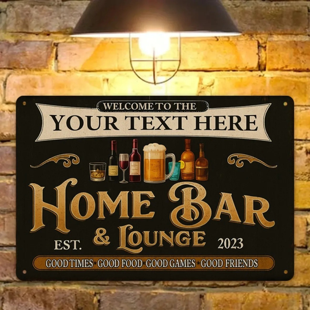 Tanda Logam Vintage untuk Bar  - Home Bar Lounge ulasan dan harga