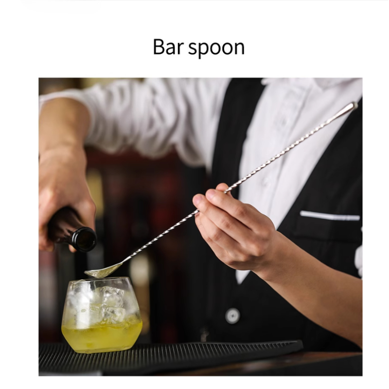 1 Buah Sendok Bar Koktail Baja - Bar Spoon Twisted ulasan dan harga