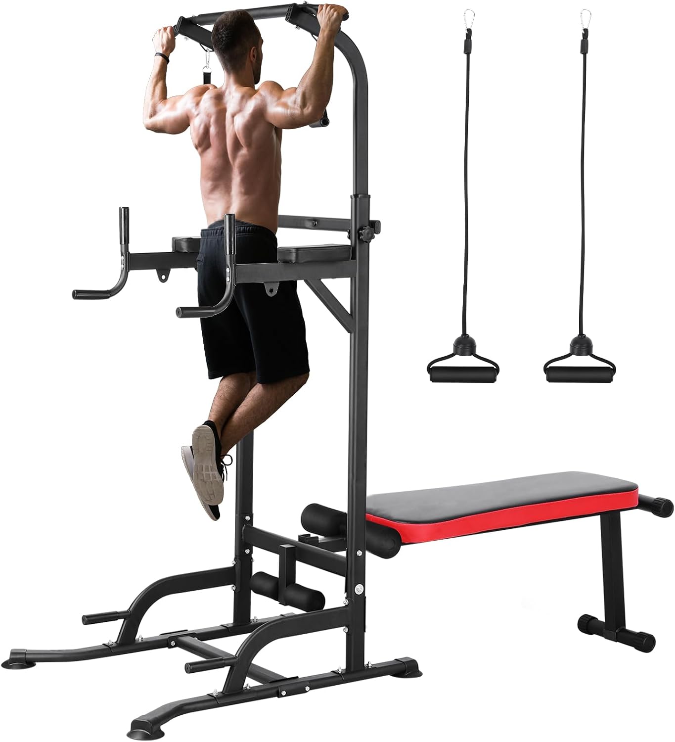 Power Tower dengan Bangku, Rak - Home Bar And Gym ulasan dan harga