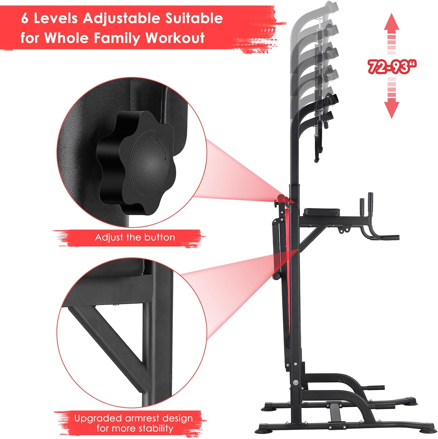 Power Tower dengan Bangku, Rak - Home Bar And Gym ulasan dan harga