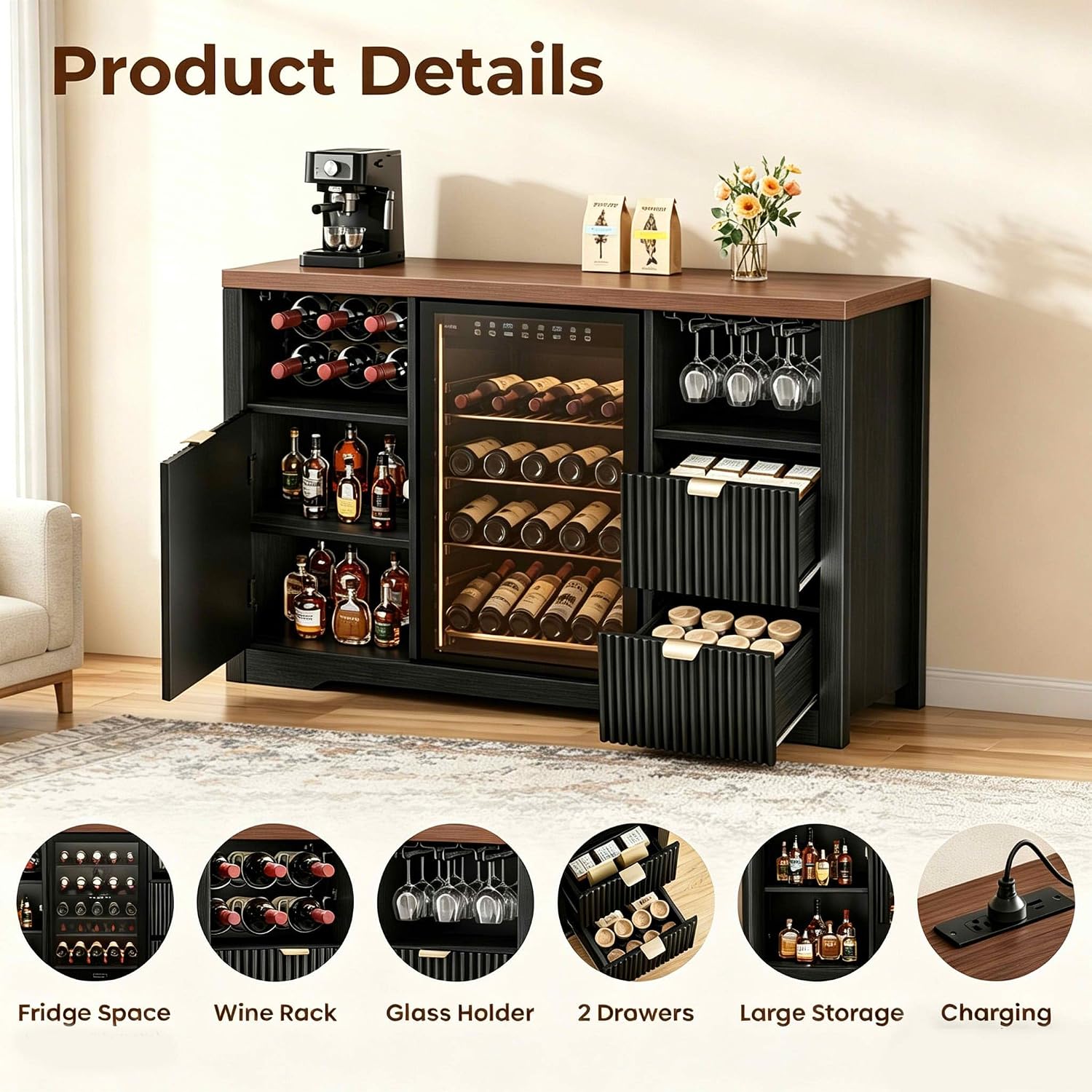 Lemari Bar Kopi dengan Ruang K - Home Bar And Fridge ulasan dan harga