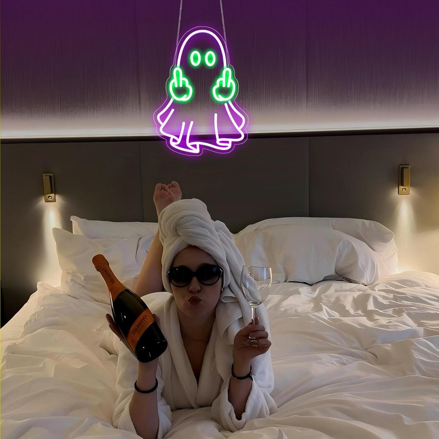 Lampu Neon LED USB Ghost Sign, - Home Bar Signs ulasan dan harga