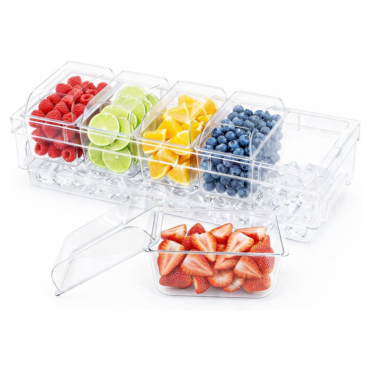 Wadah Bumbu Dingin A1846K, Set - Garnish Tray Set ulasan dan harga