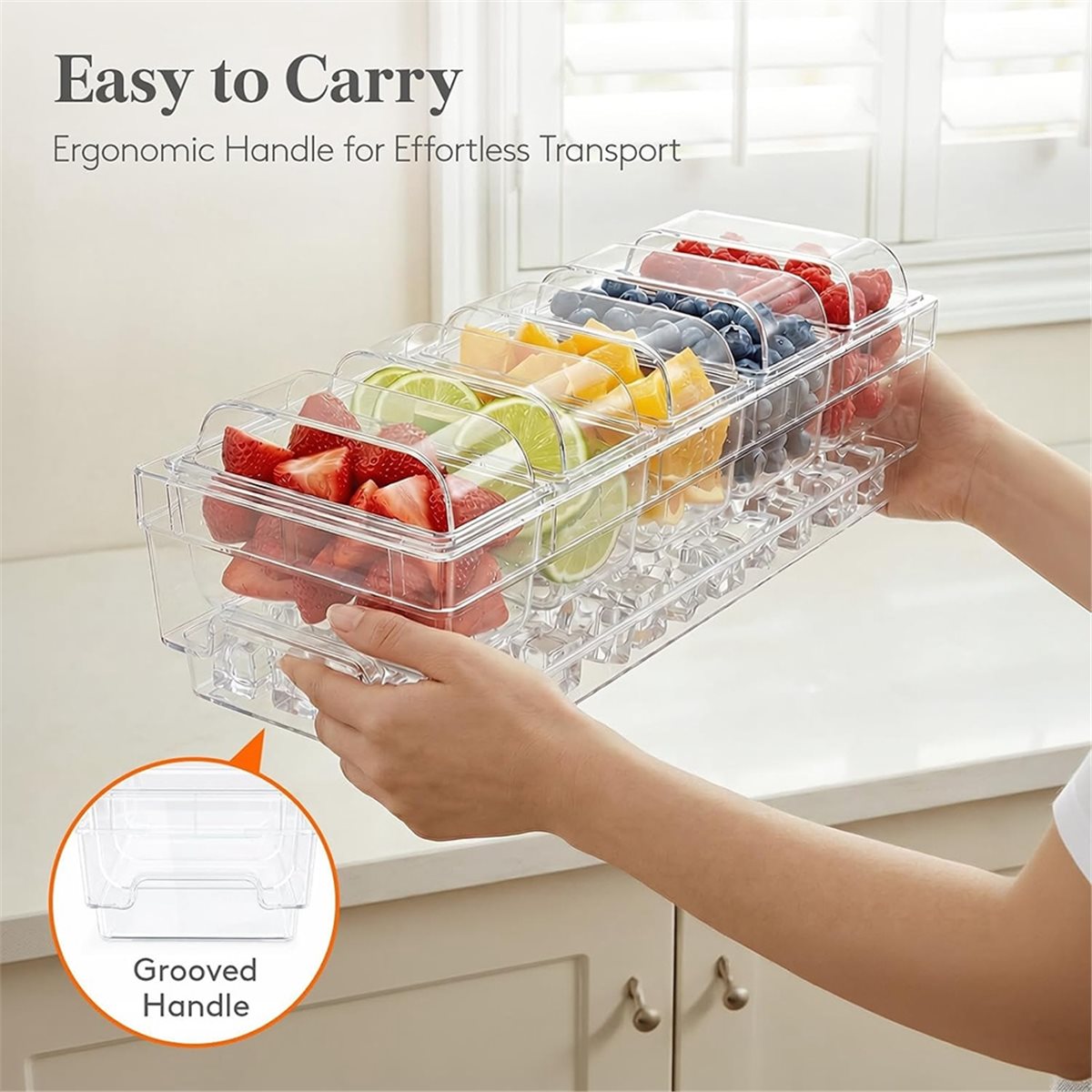 Wadah Bumbu Dingin A1846K, Set - Garnish Tray Set ulasan dan harga