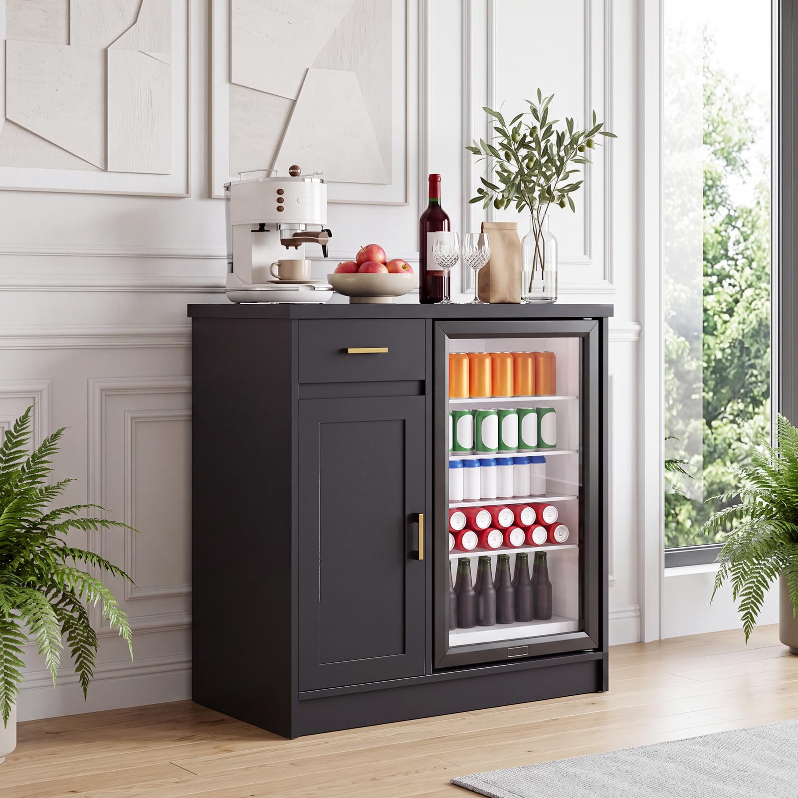 Lemari Bar Anggur Gaya Farmhou - Home Bar And Fridge ulasan dan harga