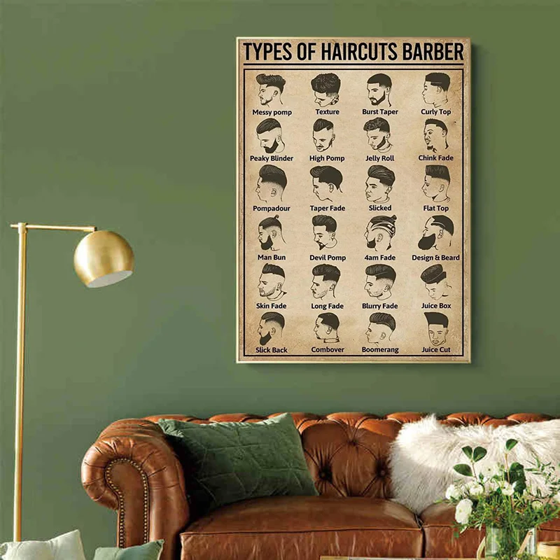 Poster Tukang Cukur Tipe Retro - Home Barbershop ulasan dan harga