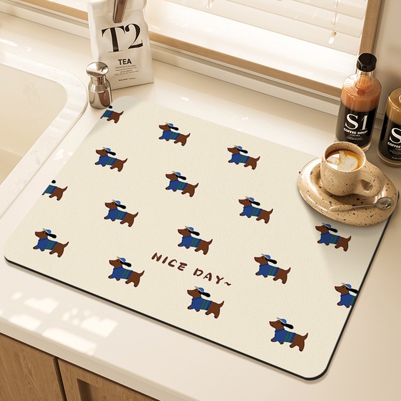 Alas Pengering Dapur Bermotif  - Bar Mat Rubber ulasan dan harga