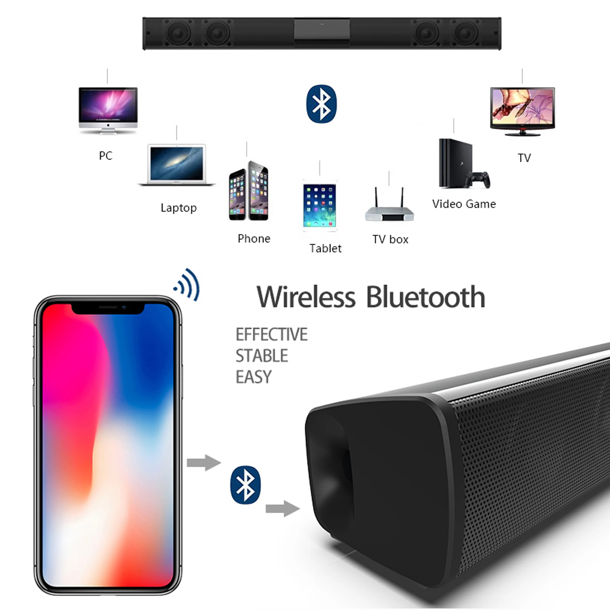 Soundbar daya tinggi 40W untuk - Home Bar And Theater ulasan dan harga