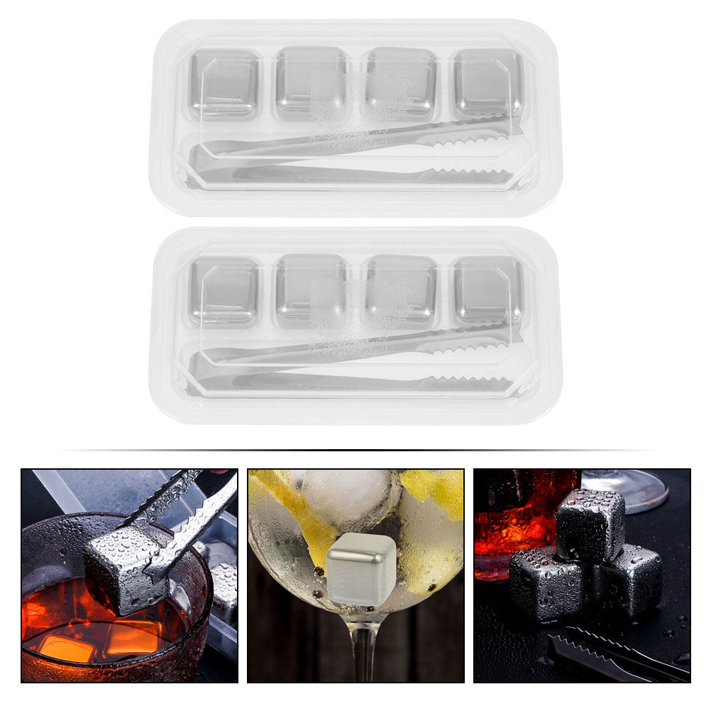 2Set Batu Es Stainless Steel y - Home Bar Set ulasan dan harga