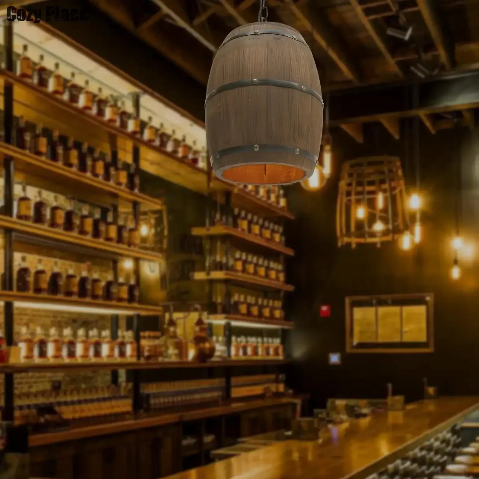 Lampu Rustic Vintage Chandelie - Home Bar Cafe ulasan dan harga