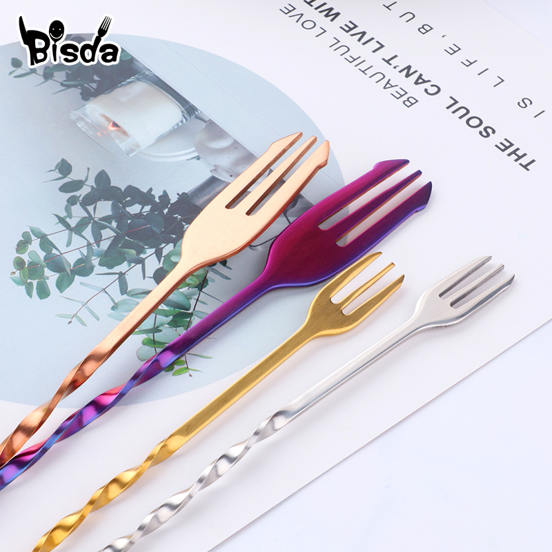 Sendok Bar koktail dengan garp - Bar Spoon Twisted ulasan dan harga