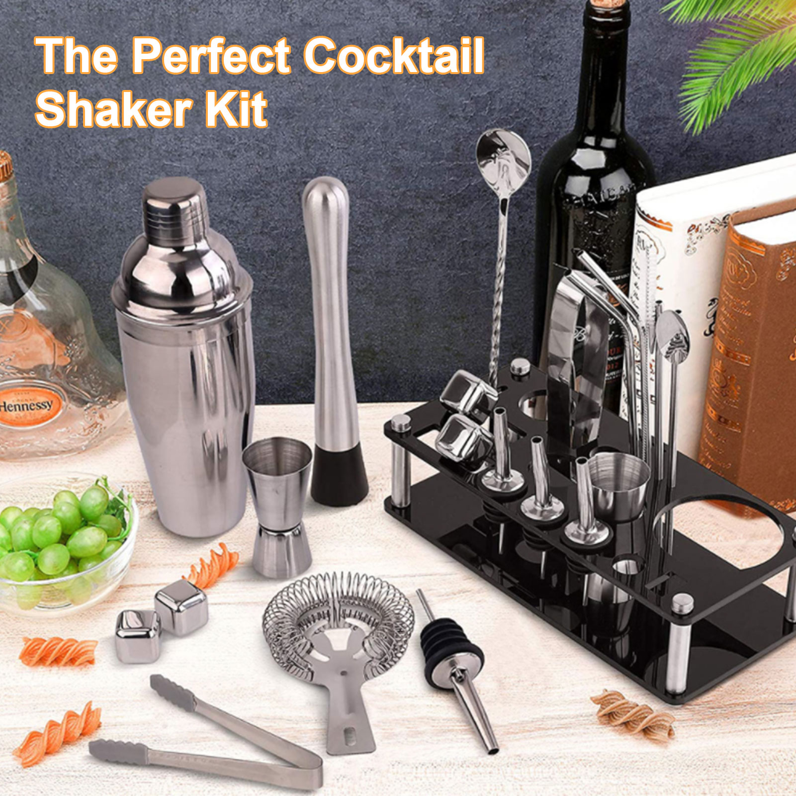 Set Pembuat Koktail Pengocok A - Cocktail Recipe Book ulasan dan harga