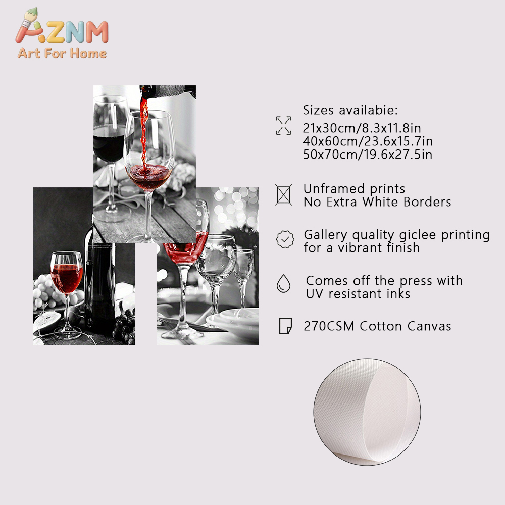 3 Buah Set Seni Dinding Kanvas - Home Bar Set ulasan dan harga